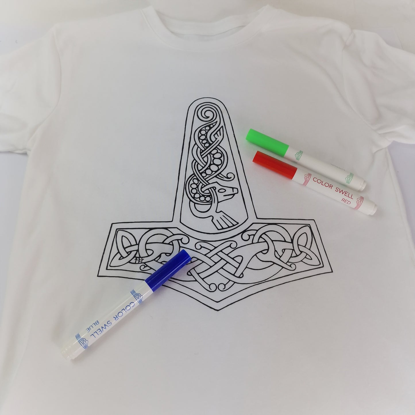 Kid's Colour In Again And Again T-shirt - Mjolnir Design