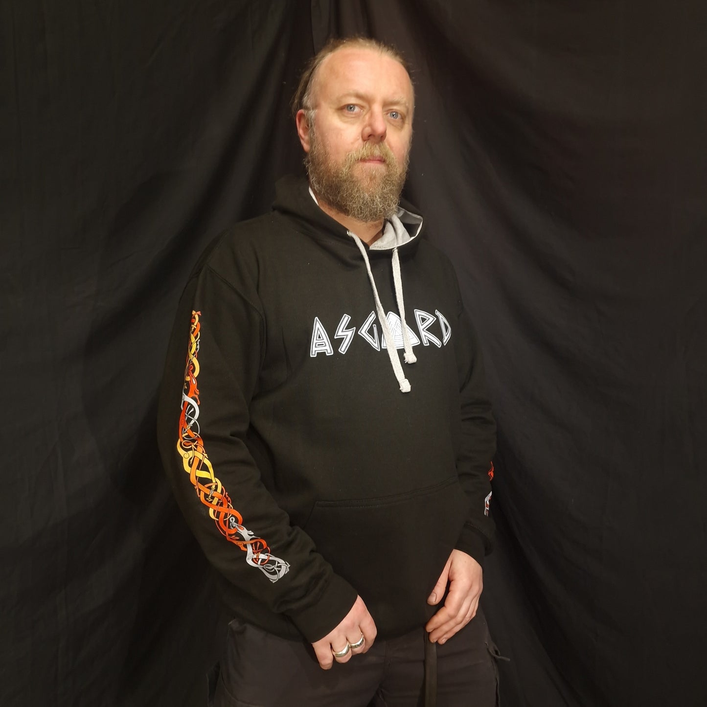 CLEARANCE Viking Heart Hoodie - Red & Grey
