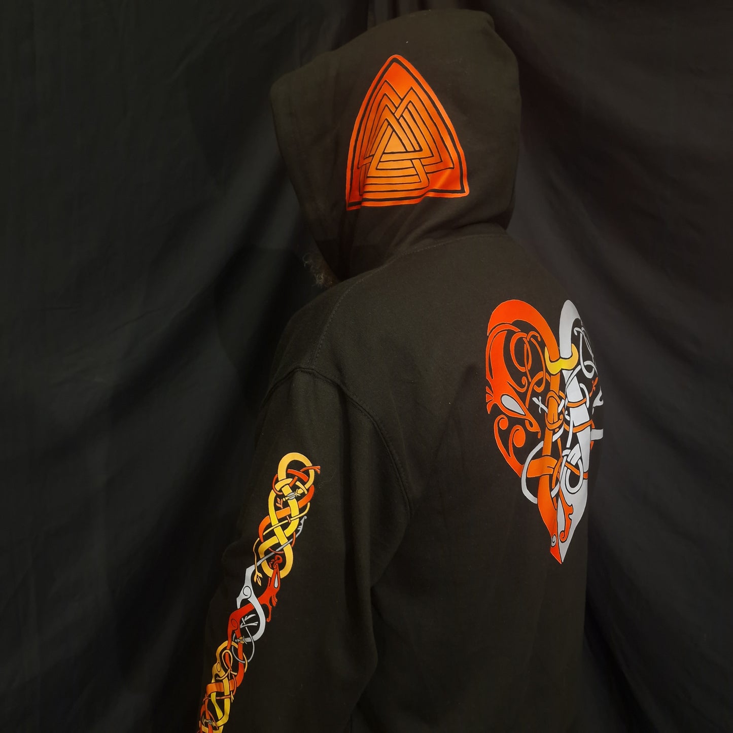 CLEARANCE Viking Heart Hoodie - Red & Grey