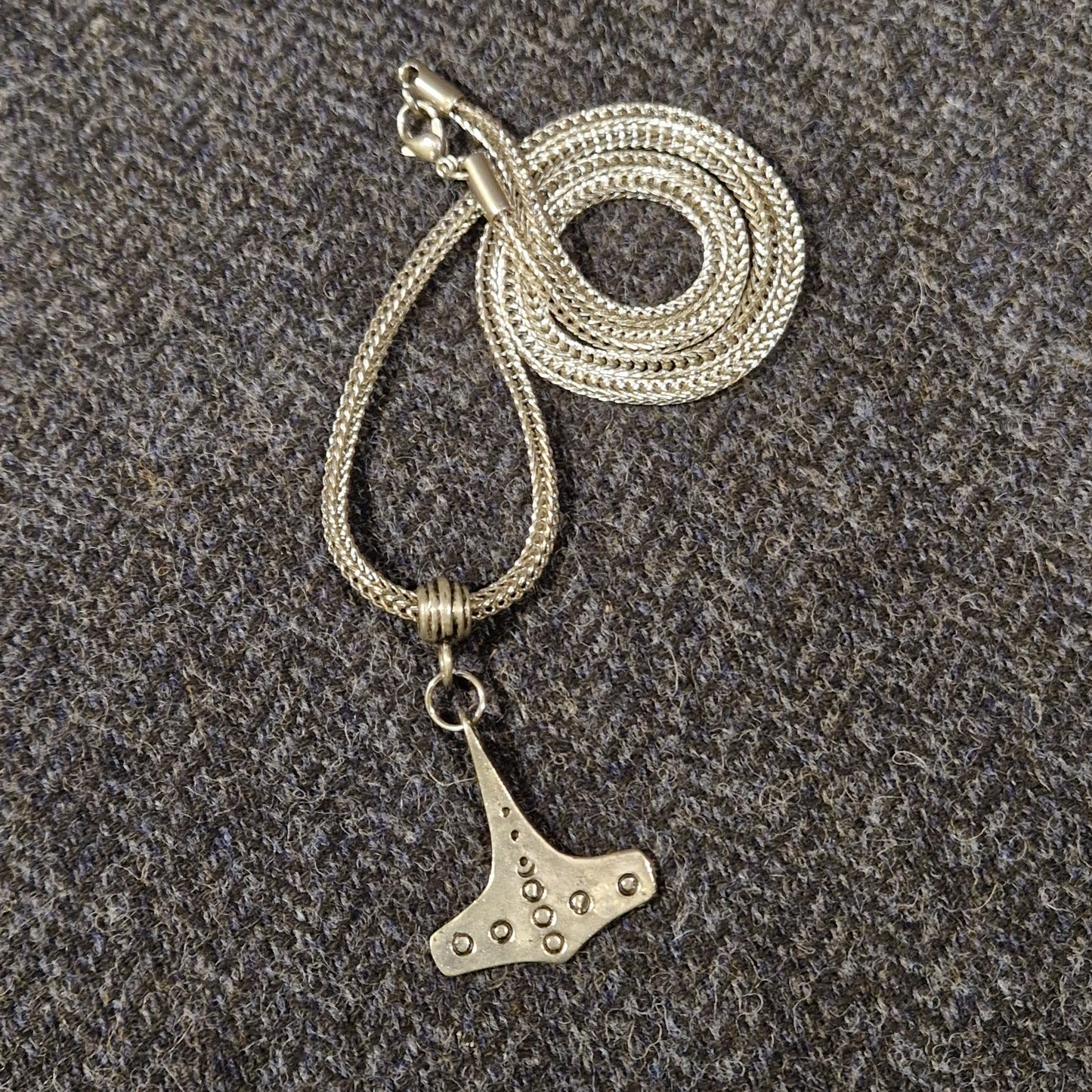 Flekstad Thor's Hammer on Etruscan Chain