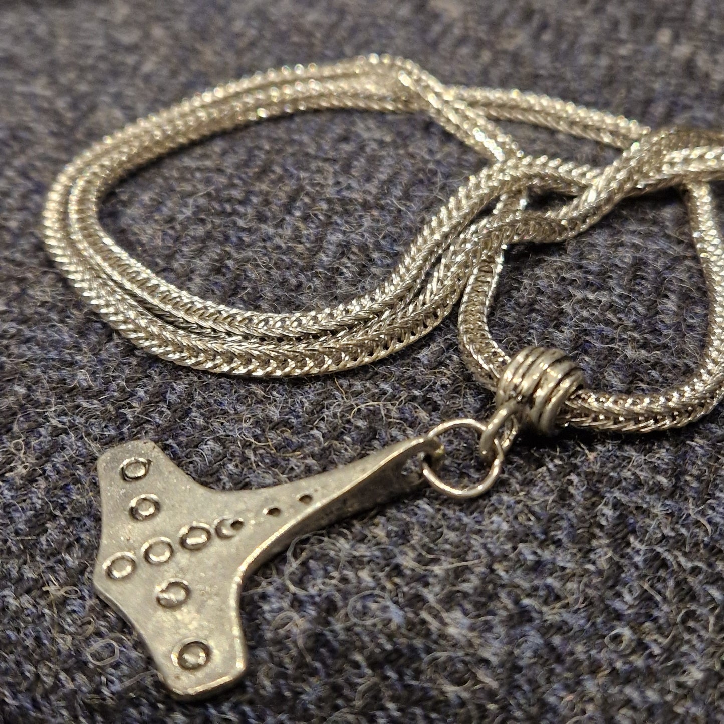 Flekstad Thor's Hammer on Etruscan Chain