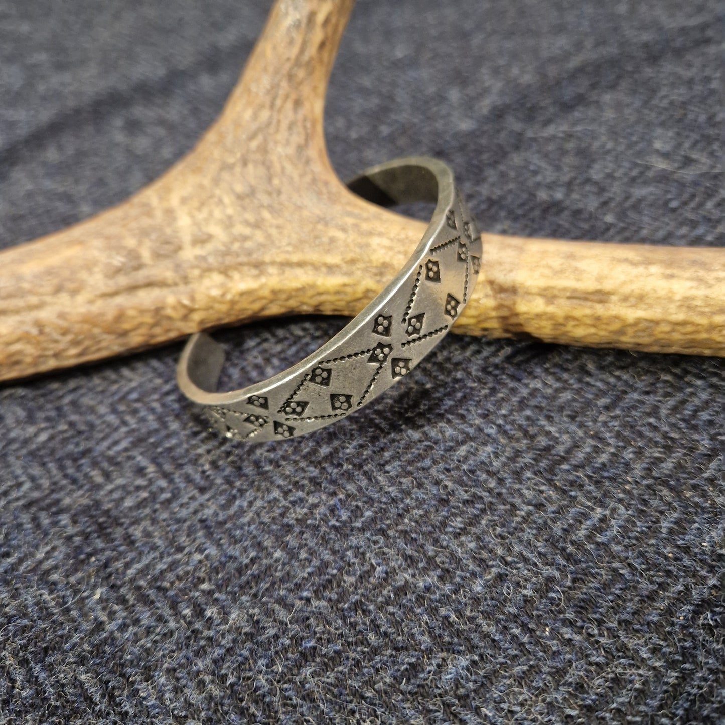 Huxley Hoard Narrow Stamped Cuff Bracelet