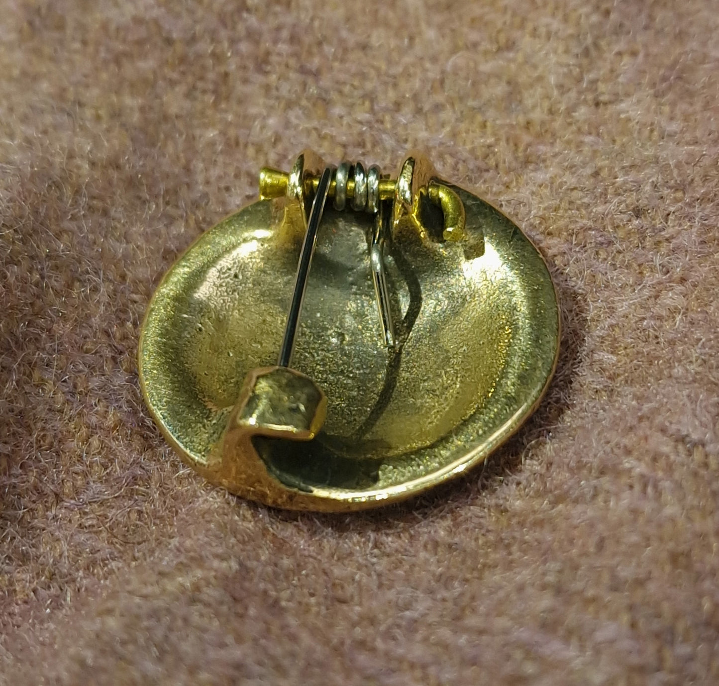 Bronze Hedrum Disc Brooch