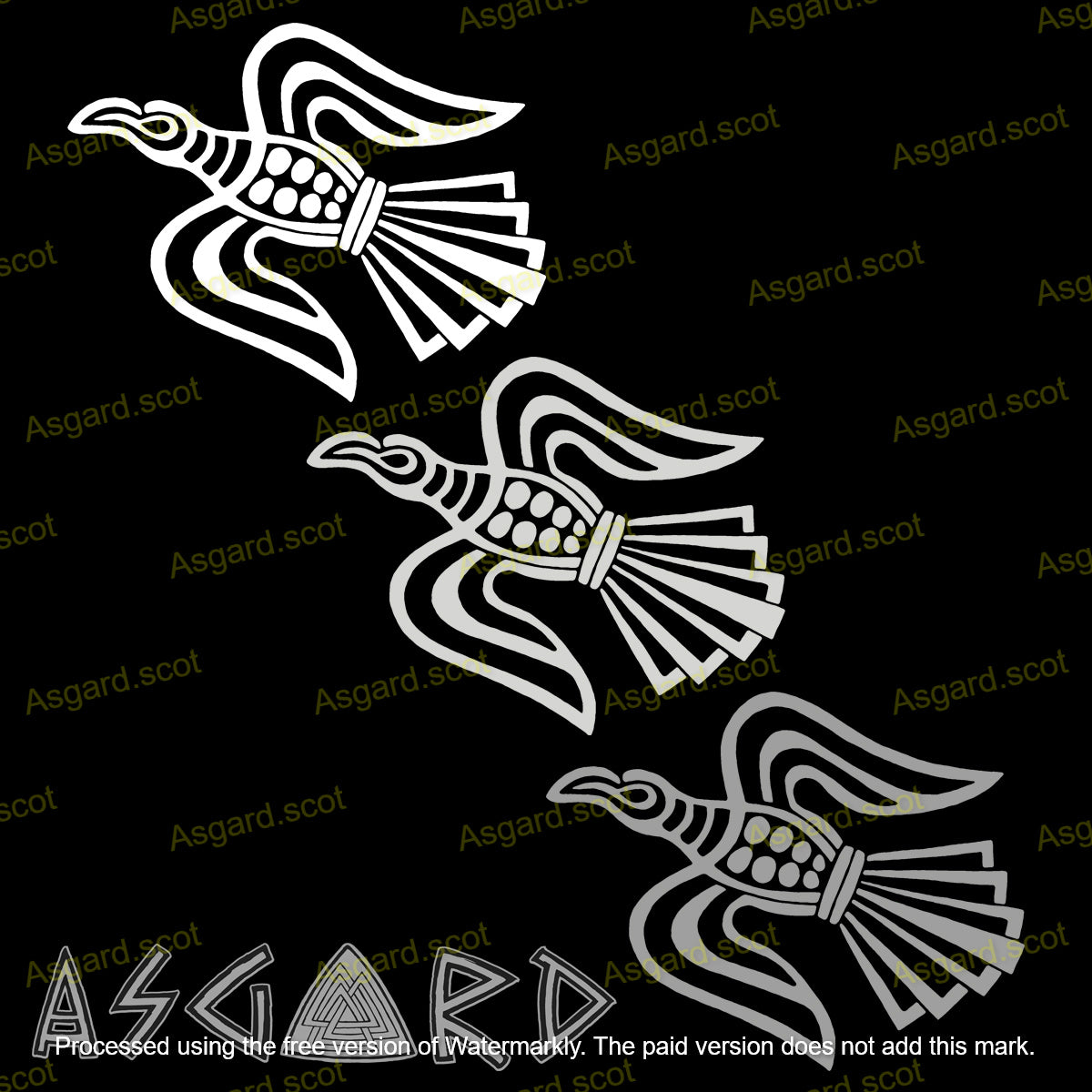 Flock of Ravens T-shirt - Grey and White Design