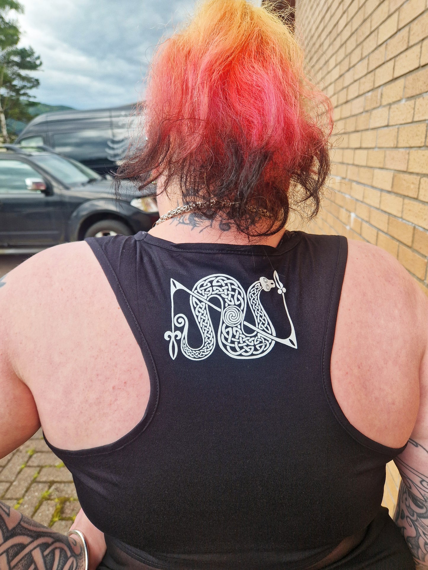Pictish Snake & Z Rod Ladies Fit Open Back Vest