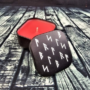 Hel's Hunger Rune Candle Tin