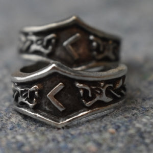 Cen Letter C Rune Ring - Adjustable