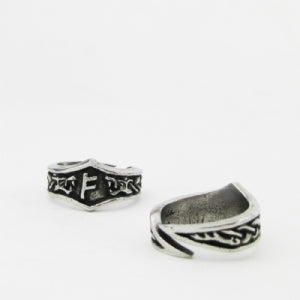 Fehu Letter F Rune Ring - Adjustable