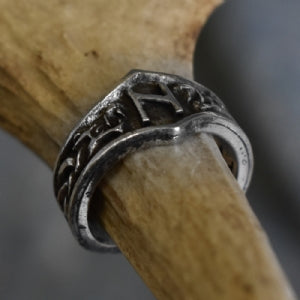 Hagalaz Letter H Rune Ring - Adjustable