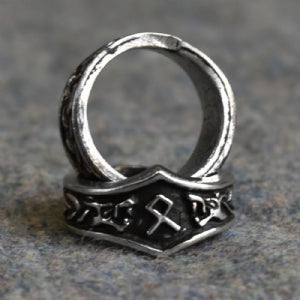 Othila Letter O Rune Ring - Adjustable
