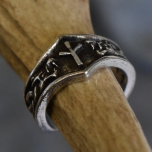Algiz Letter X or Z Rune Ring - Adjustable