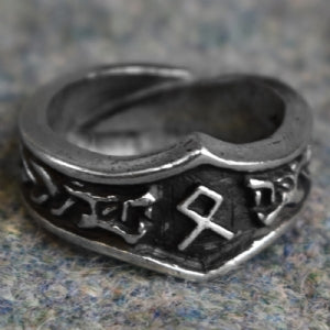 Othila Letter O Rune Ring - Adjustable