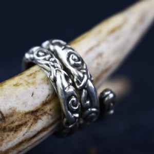 925 Sterling Silver Adjustable Ringerike Ring