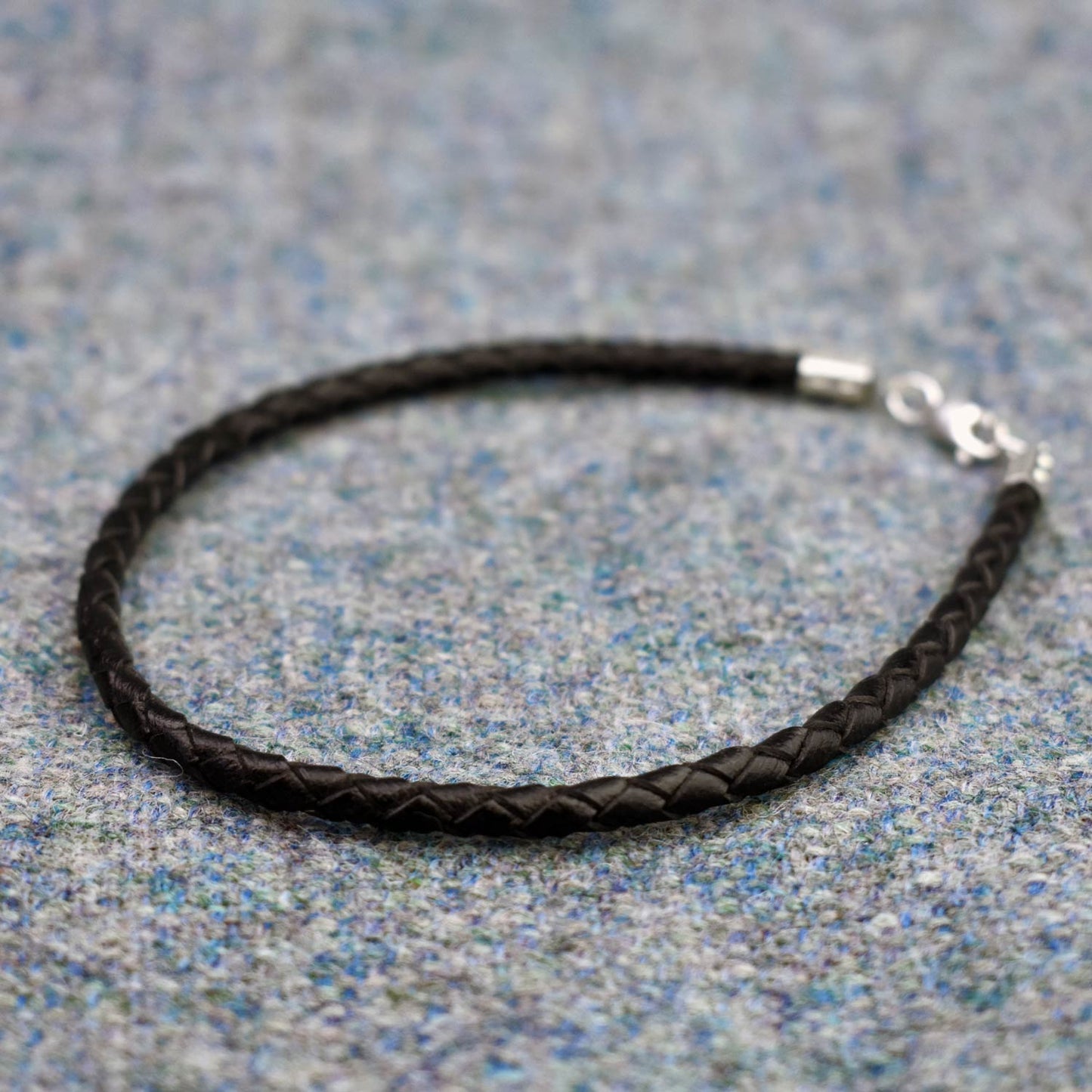 Leather Bracelet with Silver Fittings