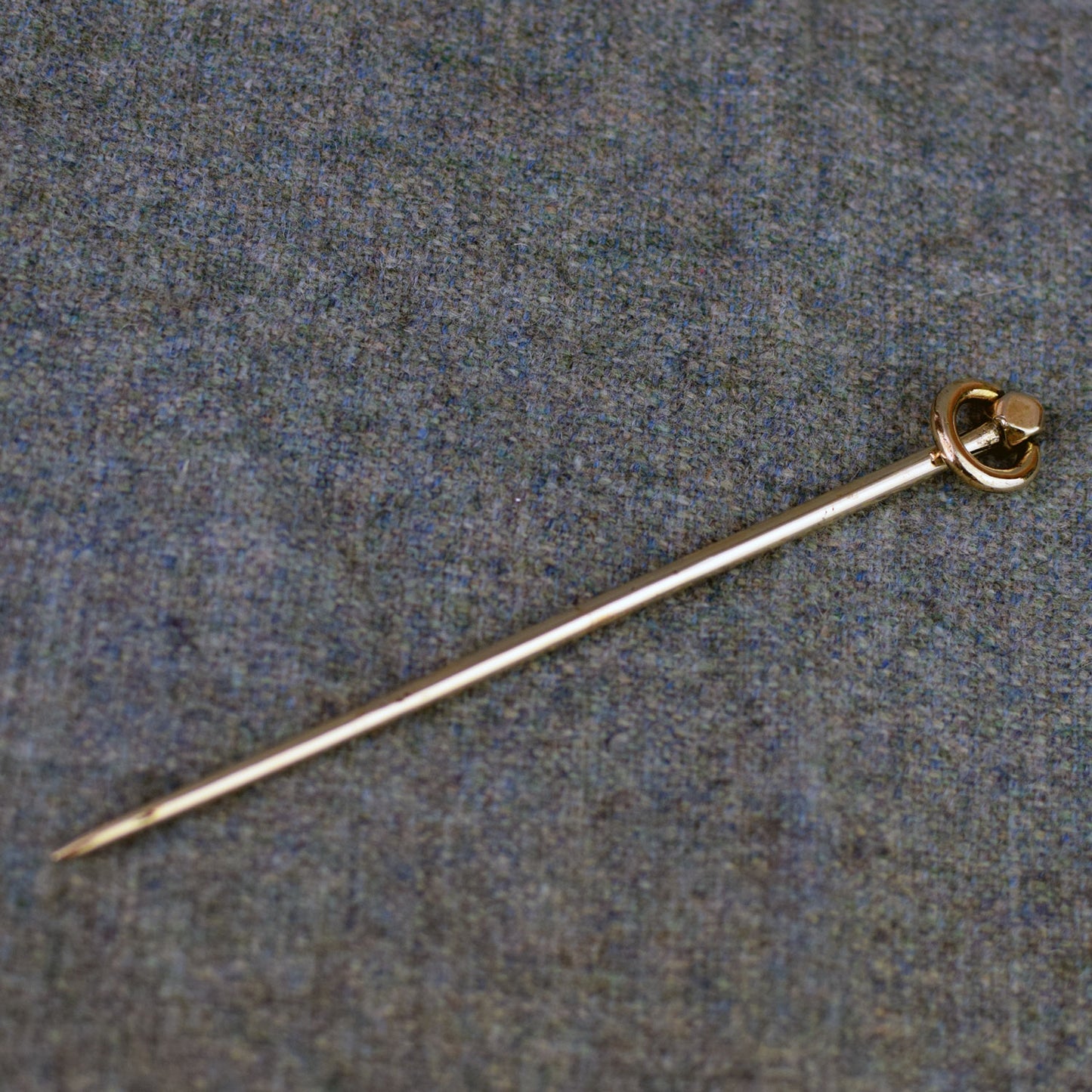 Bronze Polyhedral Headed Ring Pin