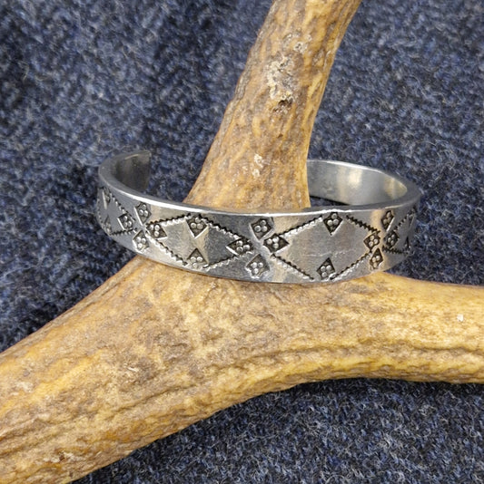 Huxley Hoard Narrow Stamped Cuff Bracelet