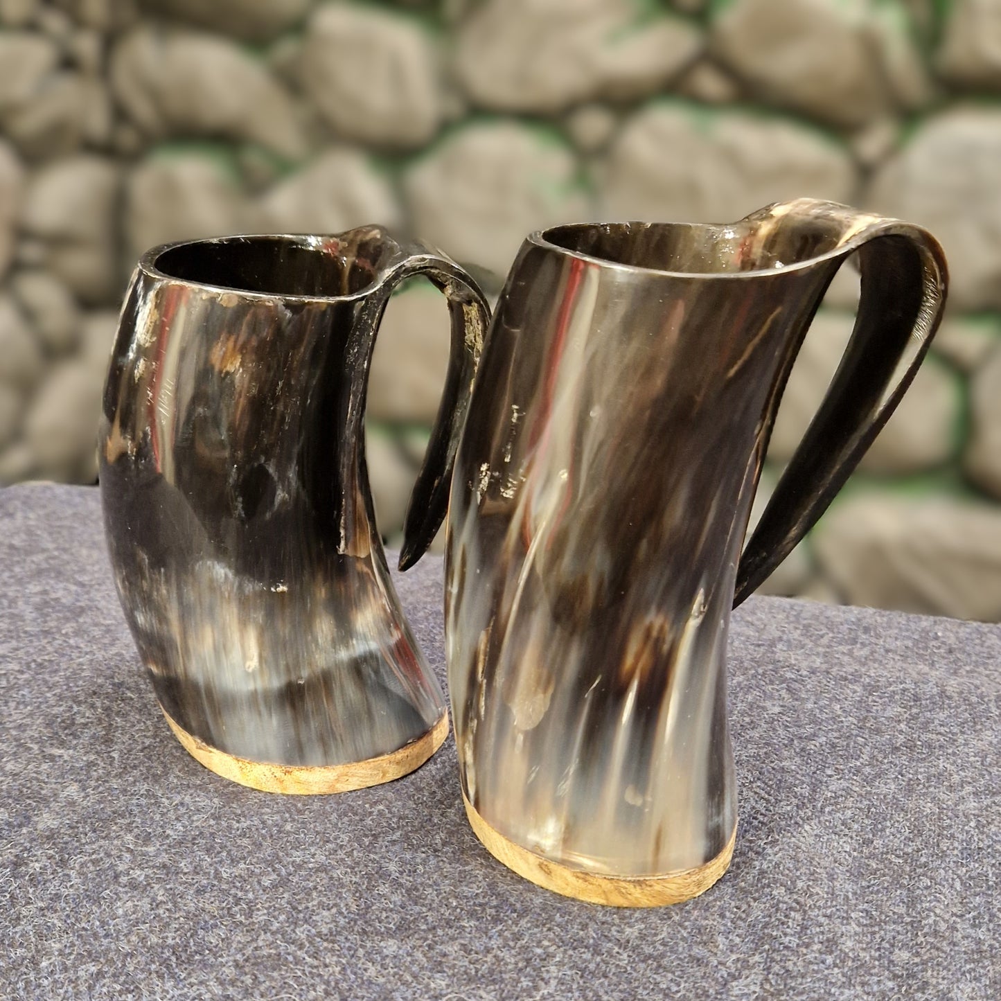 Polished Horn Tankard Large