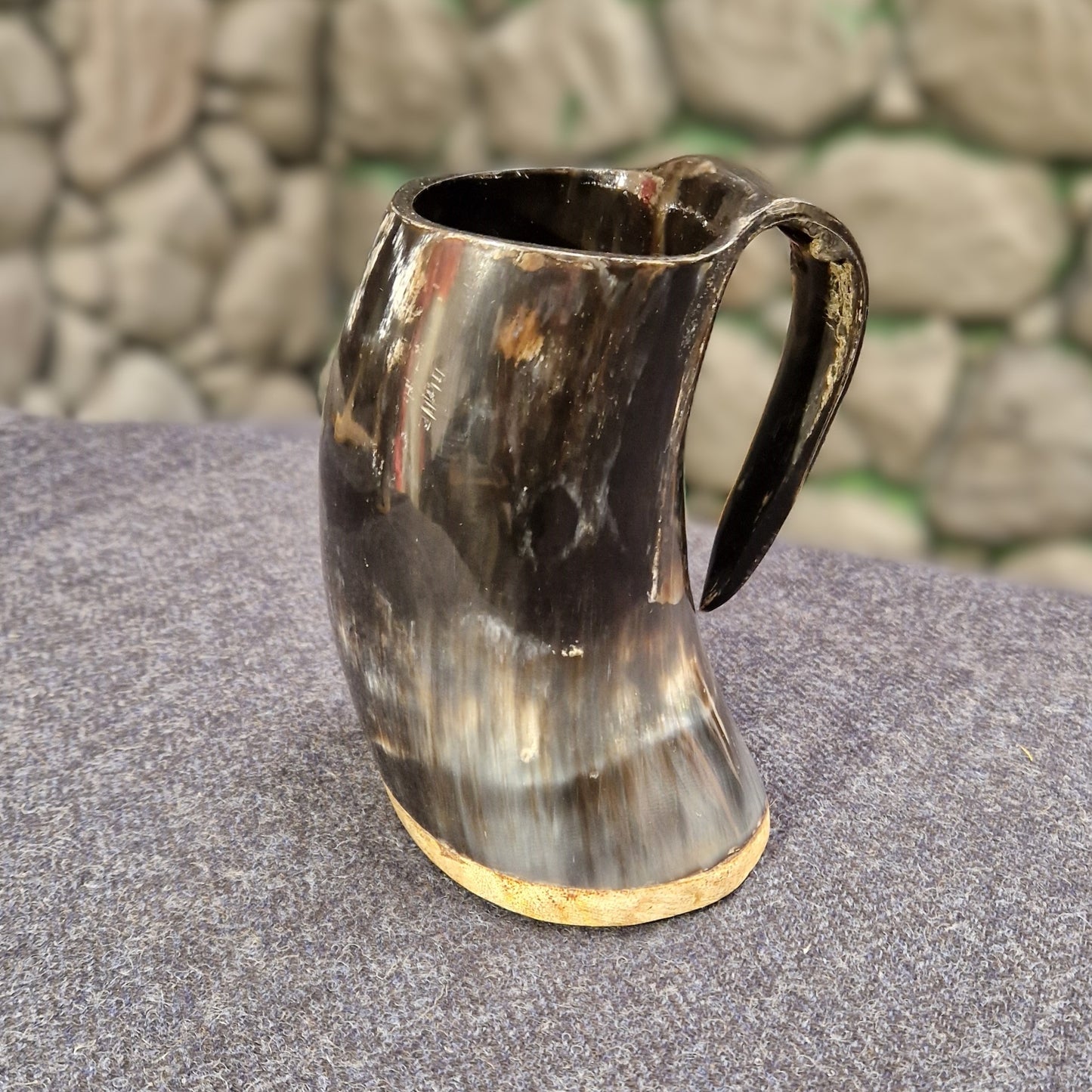 Polished Horn Tankard Large
