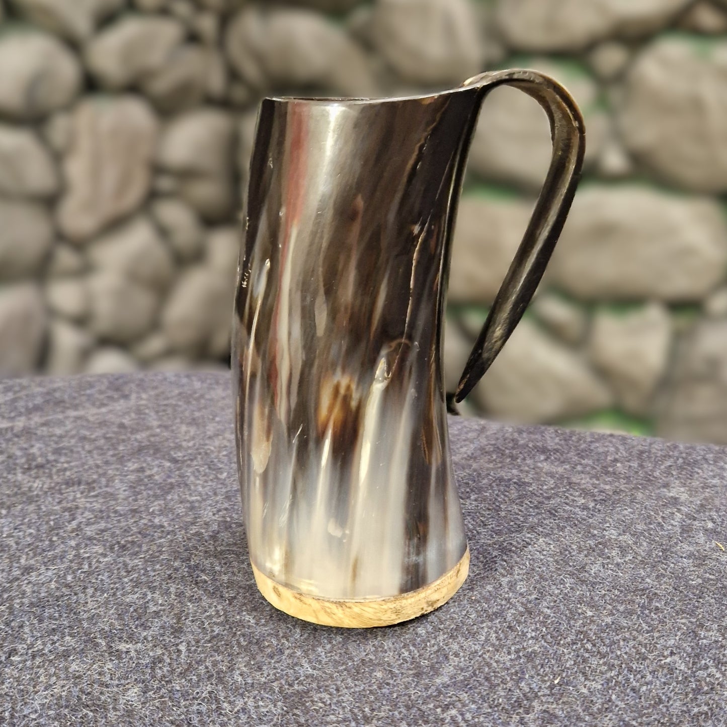 Polished Horn Tankard Large