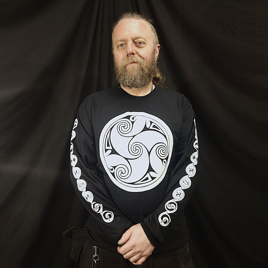 Brough Of Birsay Spiral Black Long Sleeve T-shirt