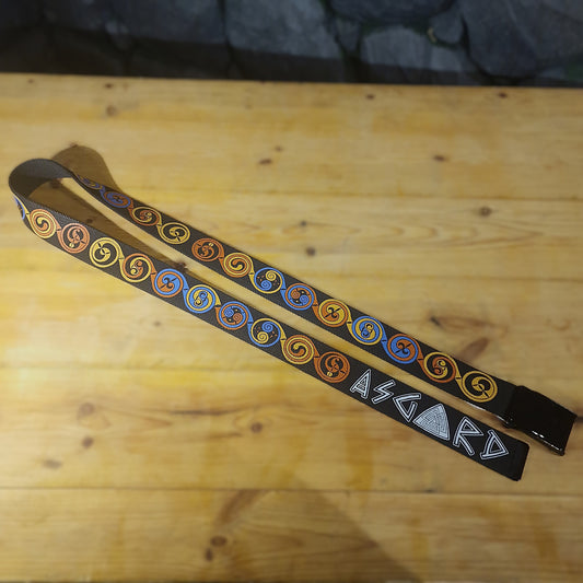 Pictish Spiral Printed Belt - Colour