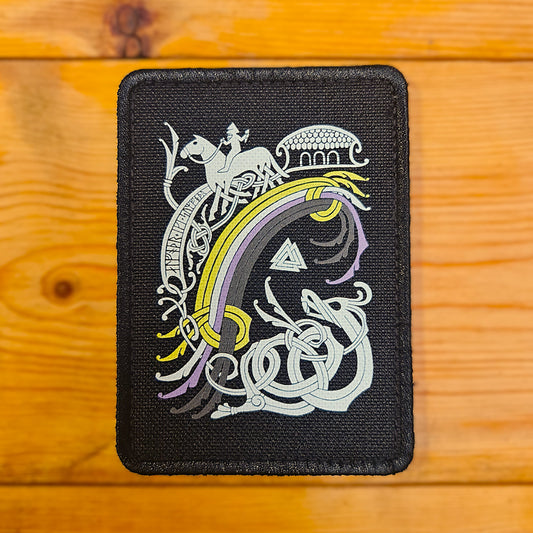 Non Binary Bifrost Rainbow Printed Velcro Patch