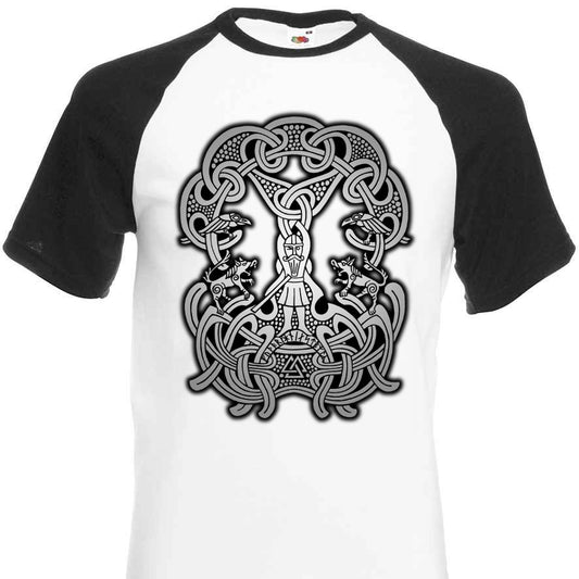 Odin And The Runes Short Sleeve Raglan Style T-Shirt