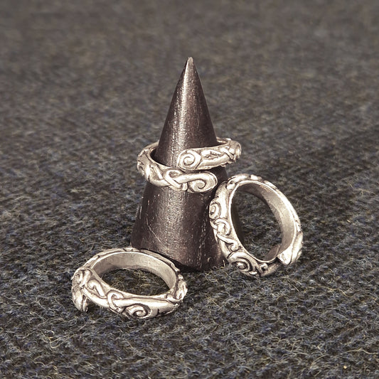 Pewter Adjustable Ringerike Ring