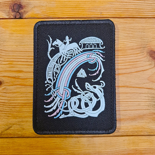 Trans Bifrost Rainbow Printed Velcro Patch