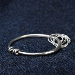 925 Sterling Silver Knotted Bangle