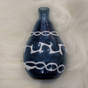 Blue and White Viking Age Bottle