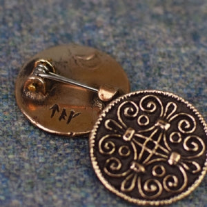 Jorvik Scroll Work Brooch : Bronze