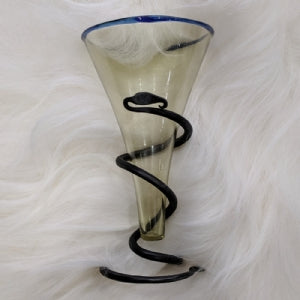 Viking Cone Glass with Blue Rim