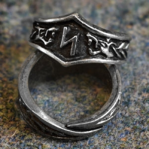 Sowilo Letter S Rune Ring - Adjustable