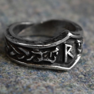 Raido Letter R Rune Ring - Adjustable