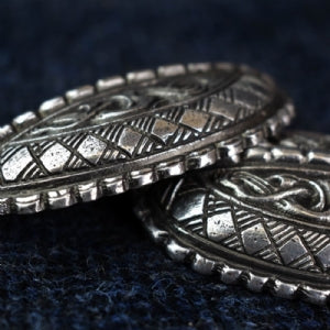 Pair of Broa Style Oval Brooches
