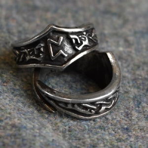 Peorth Letter P Rune Ring - Adjustable