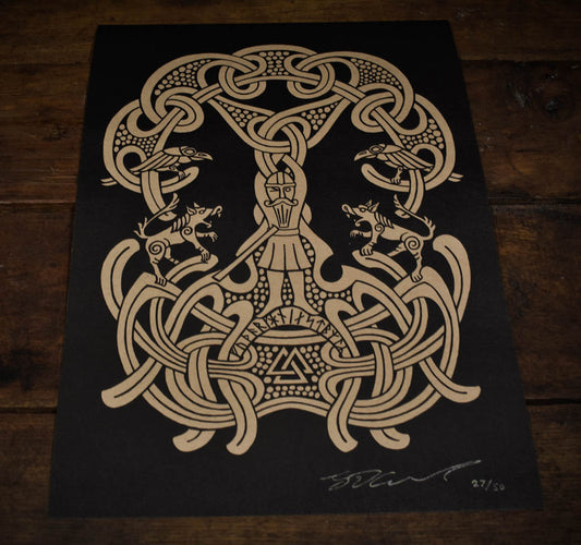 Odin and the Runes Limited Edition A3 Print
