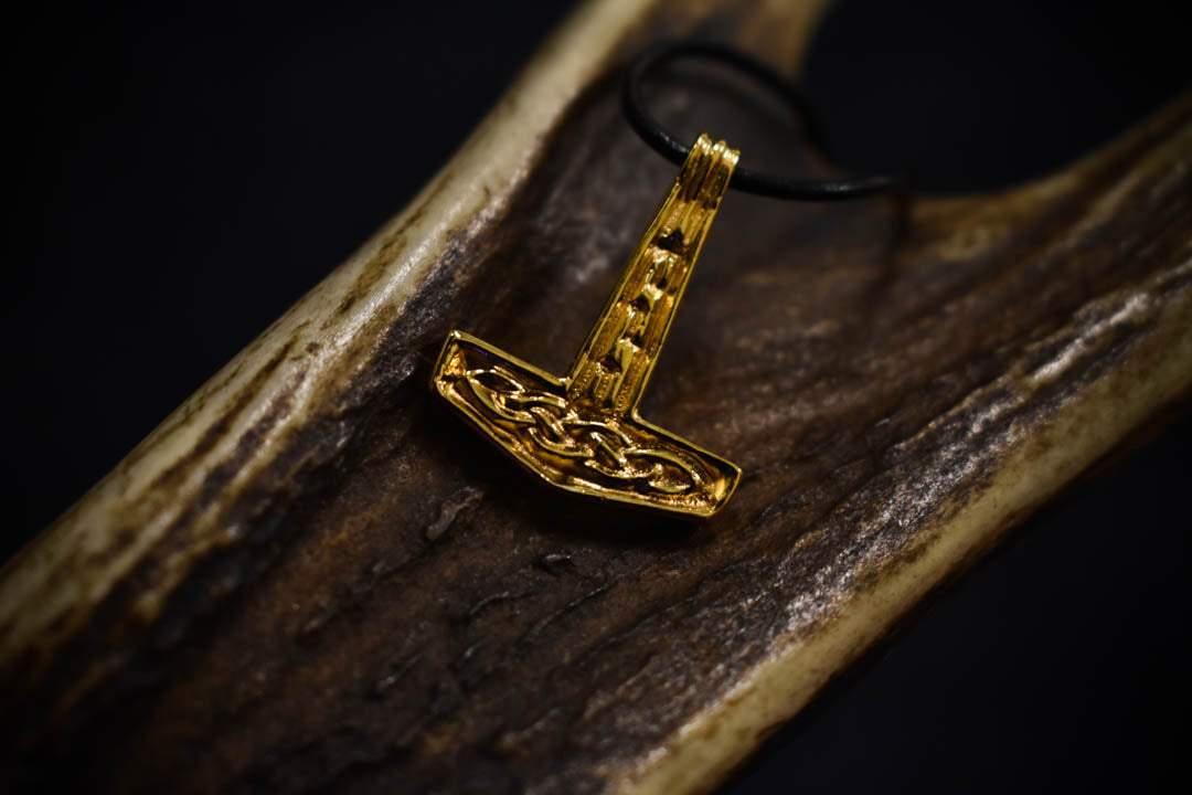 Gold Plated Small Thor's Hammer